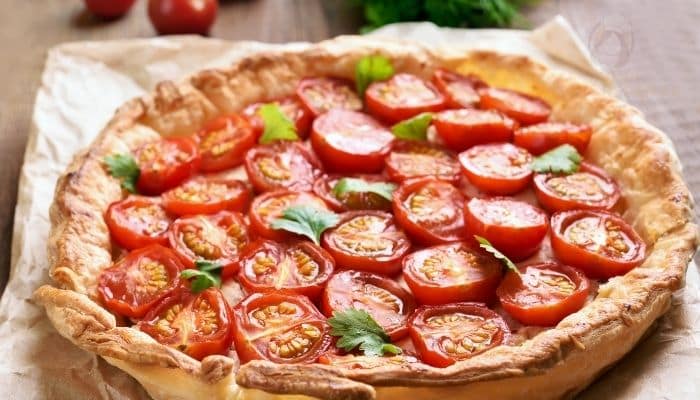 tomato pie - Torta de tomate do Viva Receitas