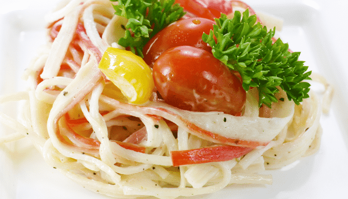 Foto: Salada de Macarrão com Camarão e Caranguejo