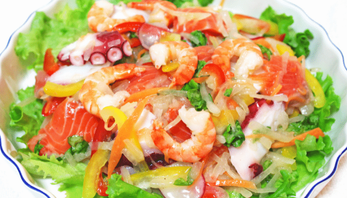 Foto: Salada Fácil de Frutos do Mar